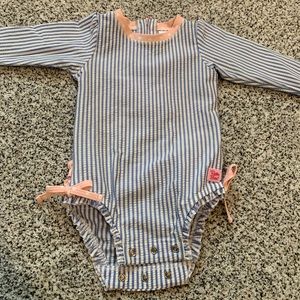 Ruffle Butts Infant Rash-guard - size 6-12 months.